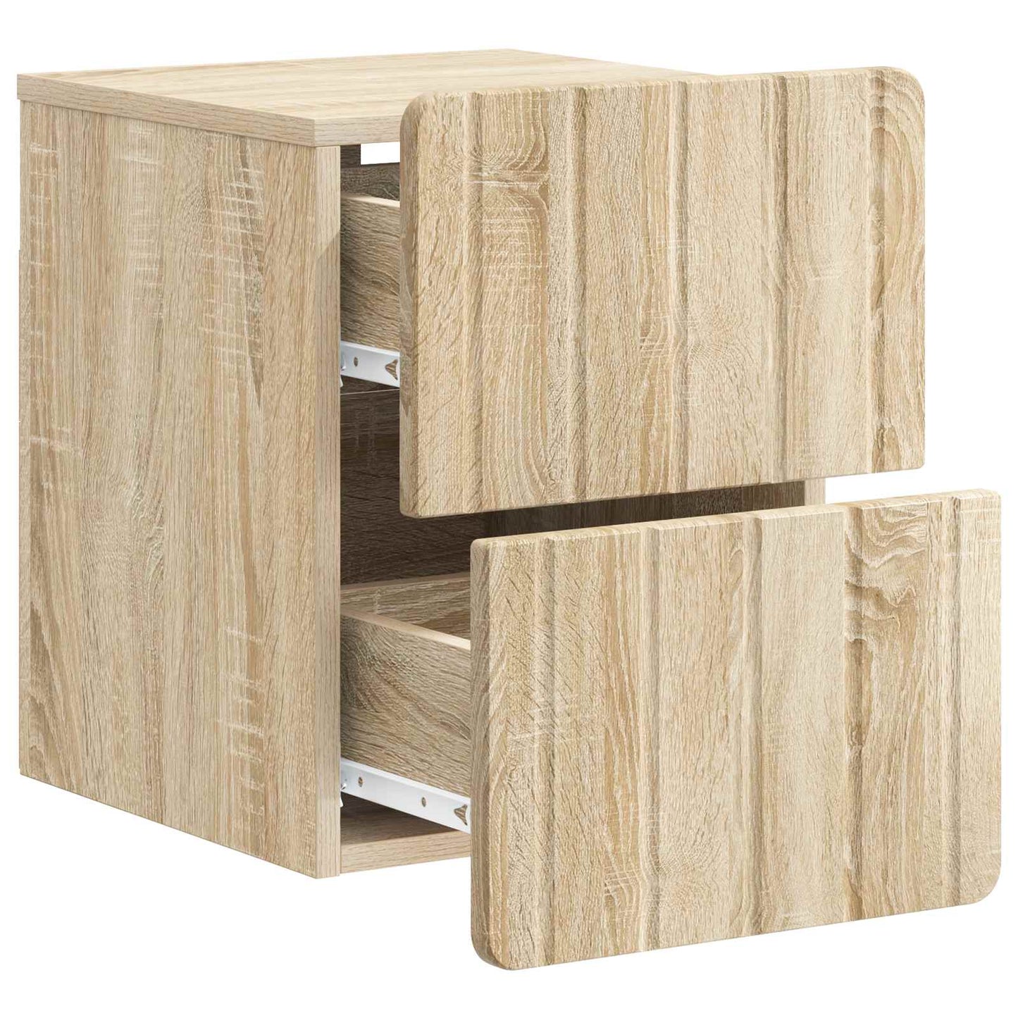 Wall-Mounted Bedside Cabinet Sonoma Oak 33 x 34.5 x 43 cm