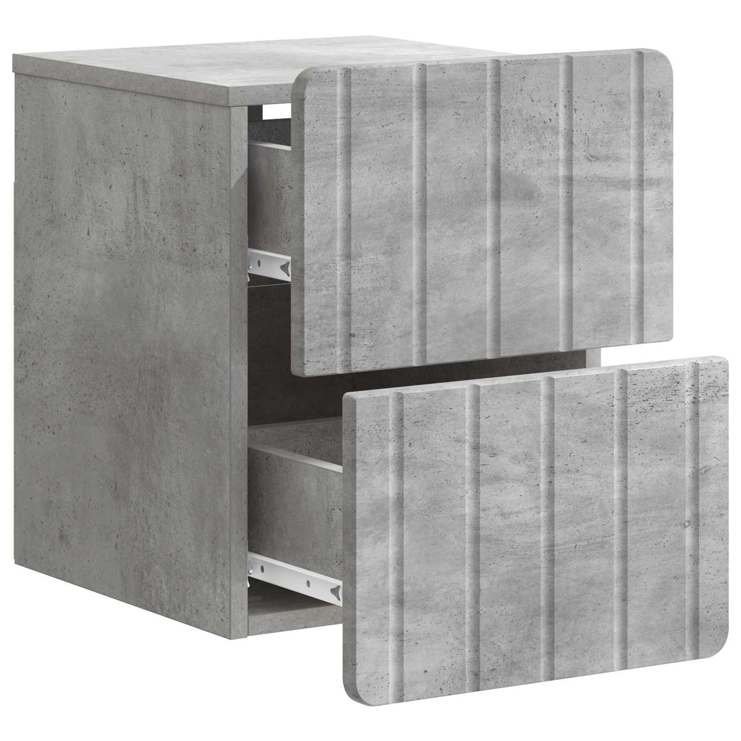 Wall-Mounted Bedside Cabinet Concrete Grey 33 x 34.5 x 43 cm