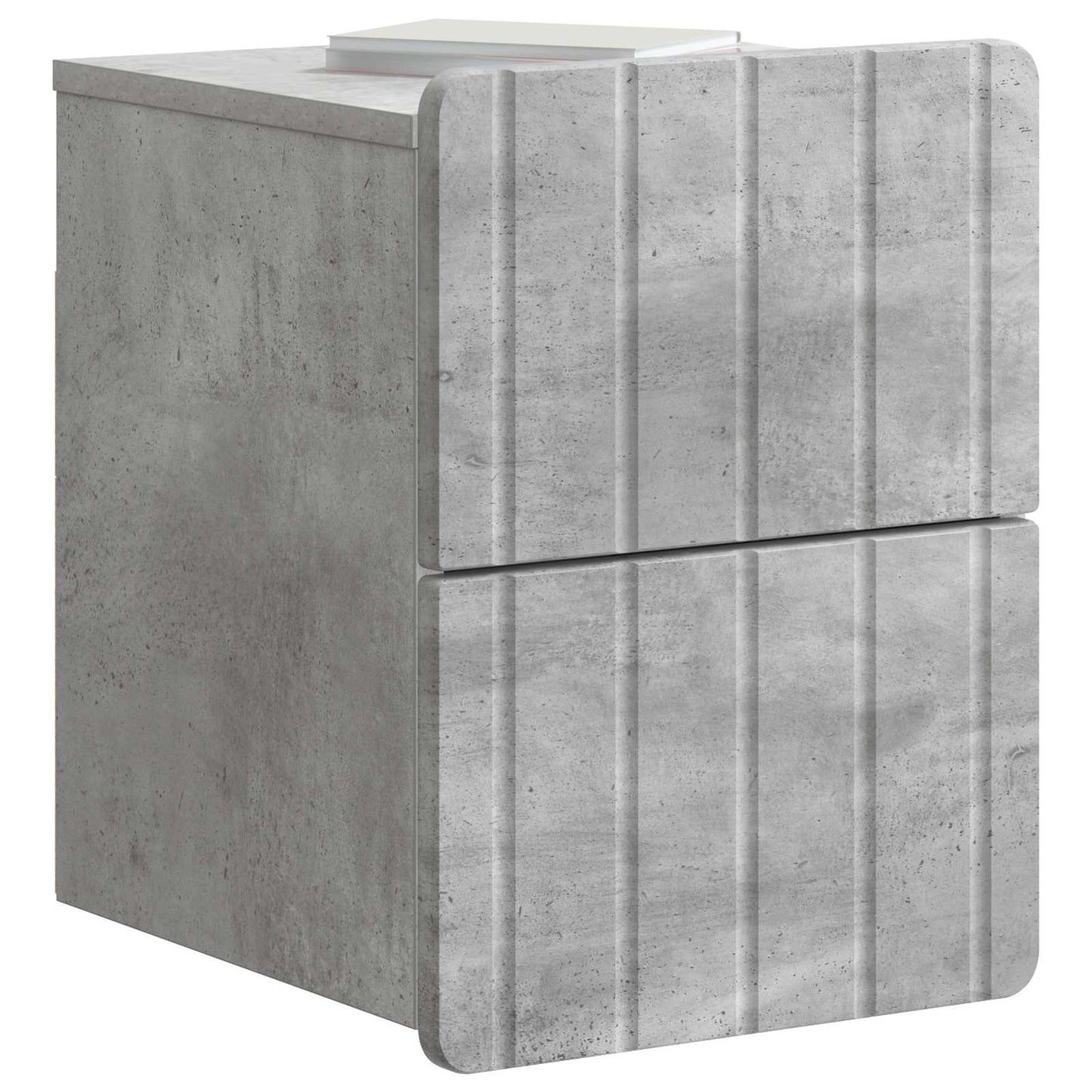 Wall-Mounted Bedside Cabinet Concrete Grey 33 x 34.5 x 43 cm