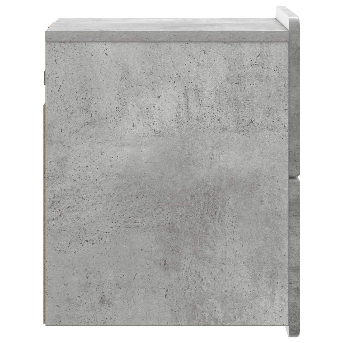 Wall-Mounted Bedside Cabinet with Drawer 2 pcs Concrete Grey