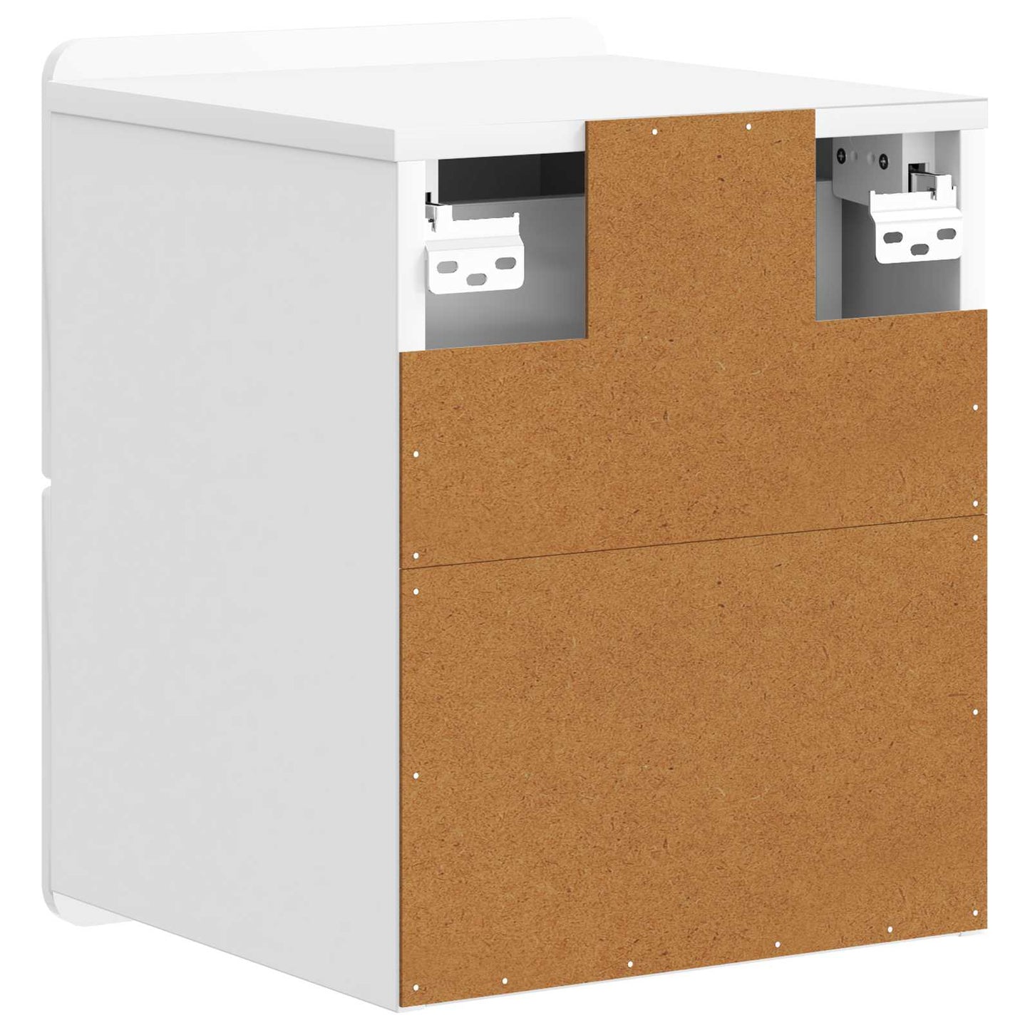 Wall-Mounted Bedside Cabinet High Gloss White 33 x 34.5 x 43 cm