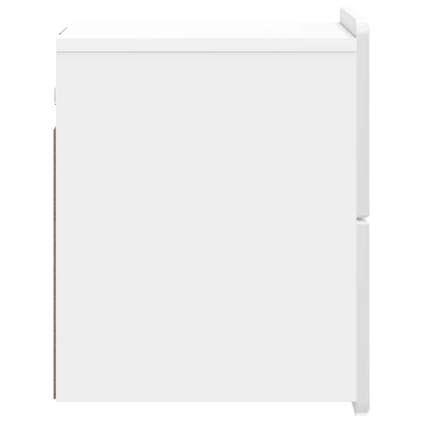 Wall-Mounted Bedside Cabinet with Drawer 2 pcs High Gloss White