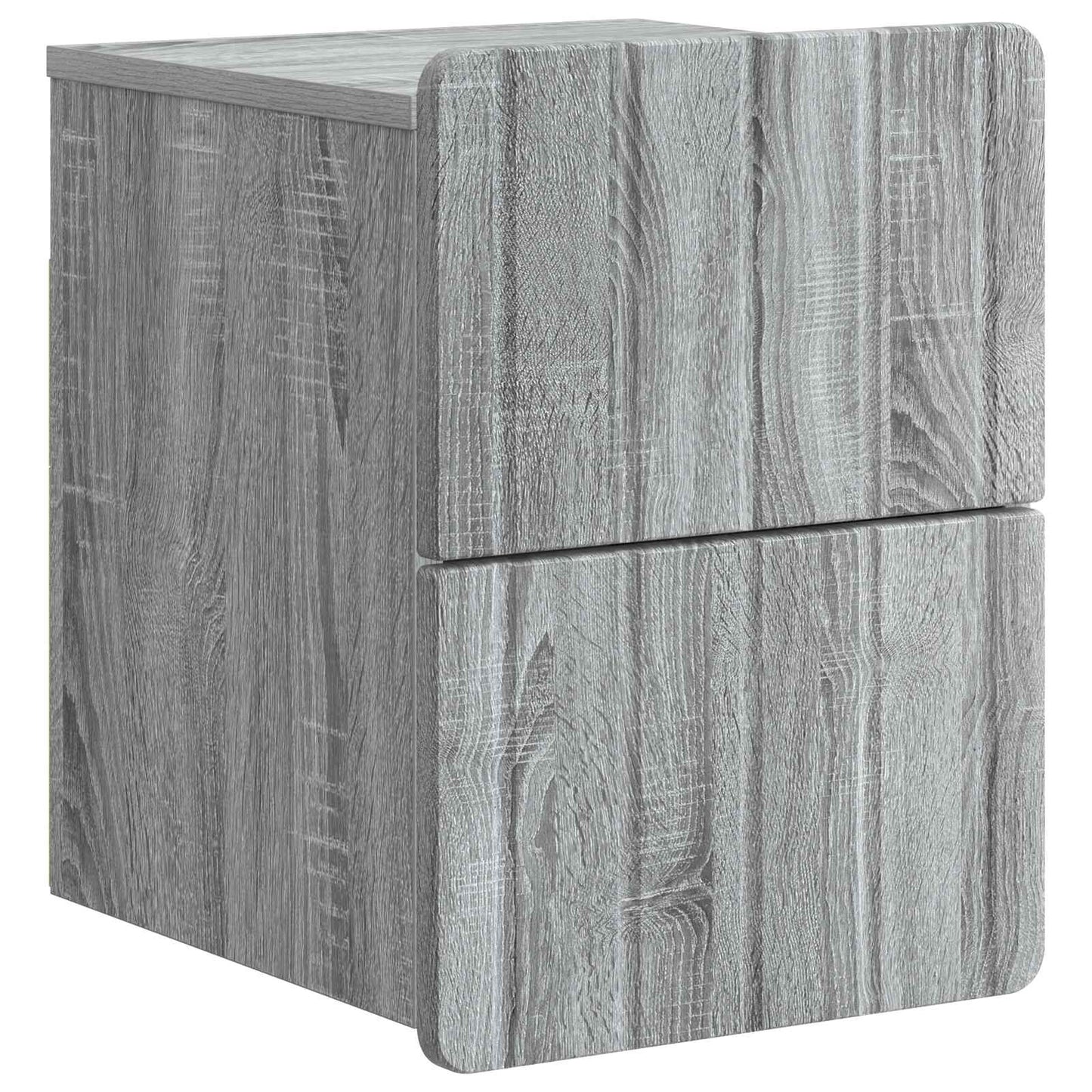 Wall-Mounted Bedside Cabinet Grey Sonoma 33 x 34.5 x 43 cm