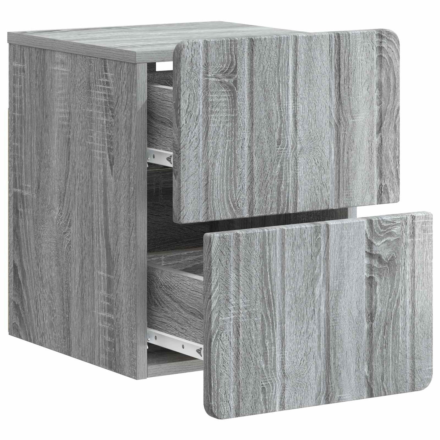 Wall-Mounted Bedside Cabinet Grey Sonoma 33 x 34.5 x 43 cm