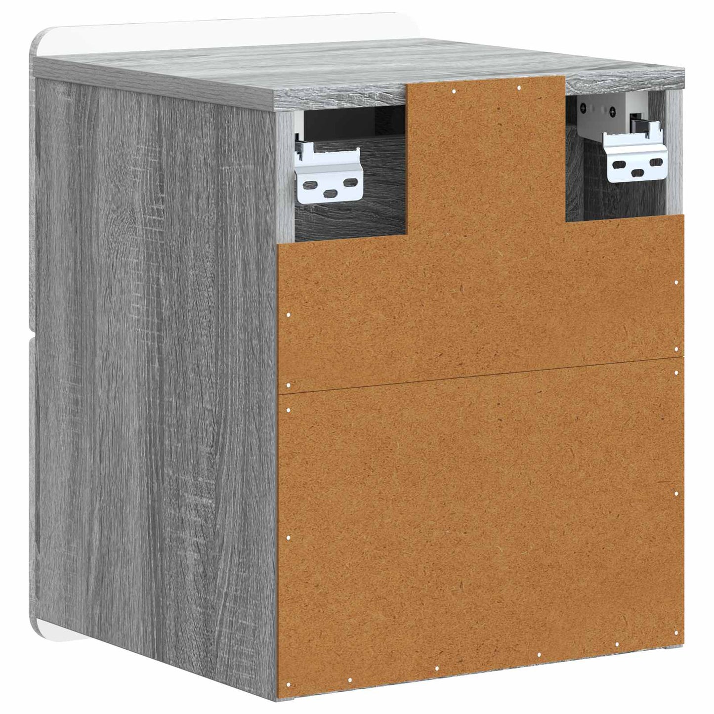 Wall-Mounted Bedside Cabinet Grey Sonoma 33 x 34.5 x 43 cm