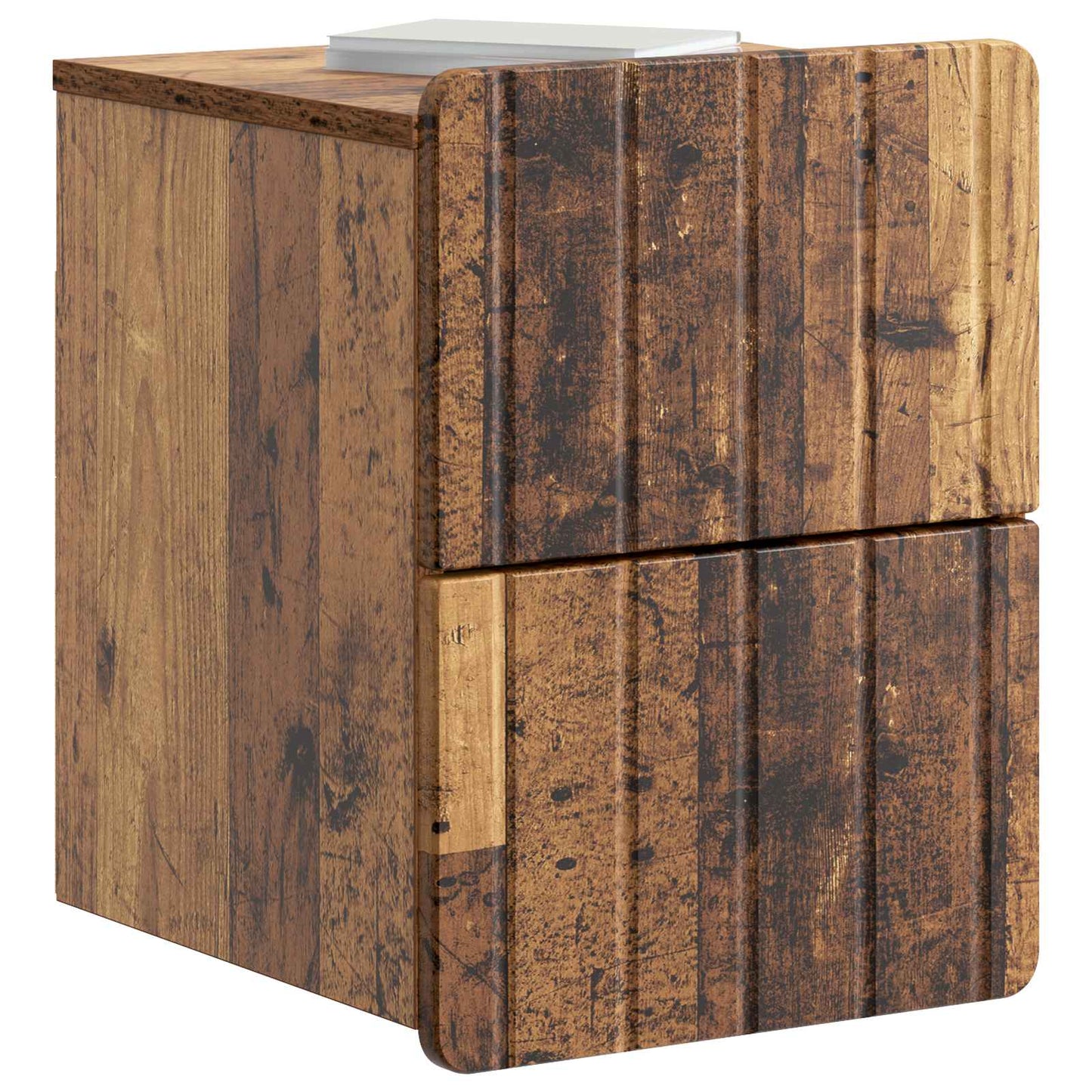 Wall-Mounted Bedside Cabinet 2 pcs Old Wood 33 x 34.5 x 43 cm