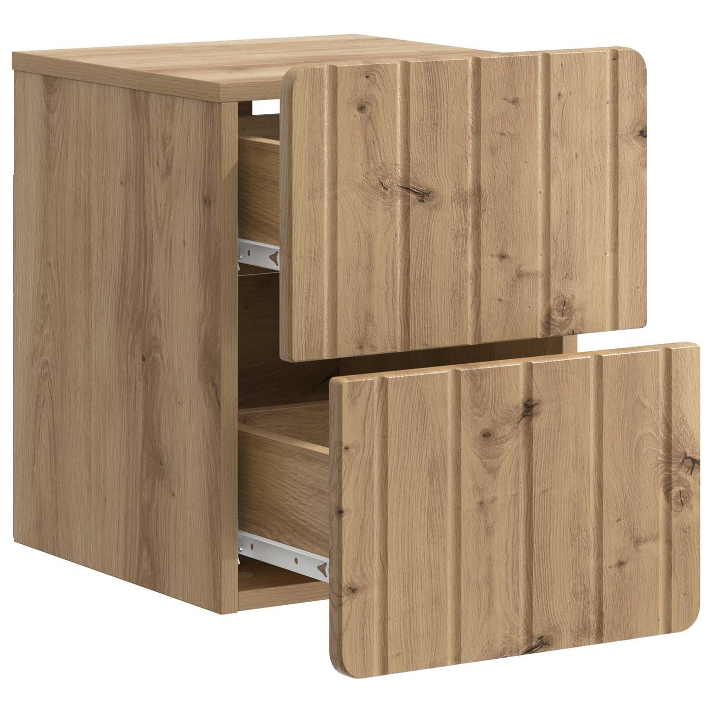 Wall-Mounted Bedside Cabinet 2 pcs Artisan Oak Engineered Wood
