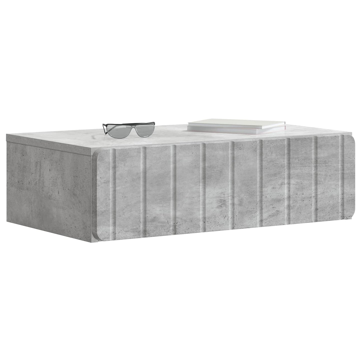 Wall-Mounted Side Table Concrete Grey 59 x 34.5 x 17 cm