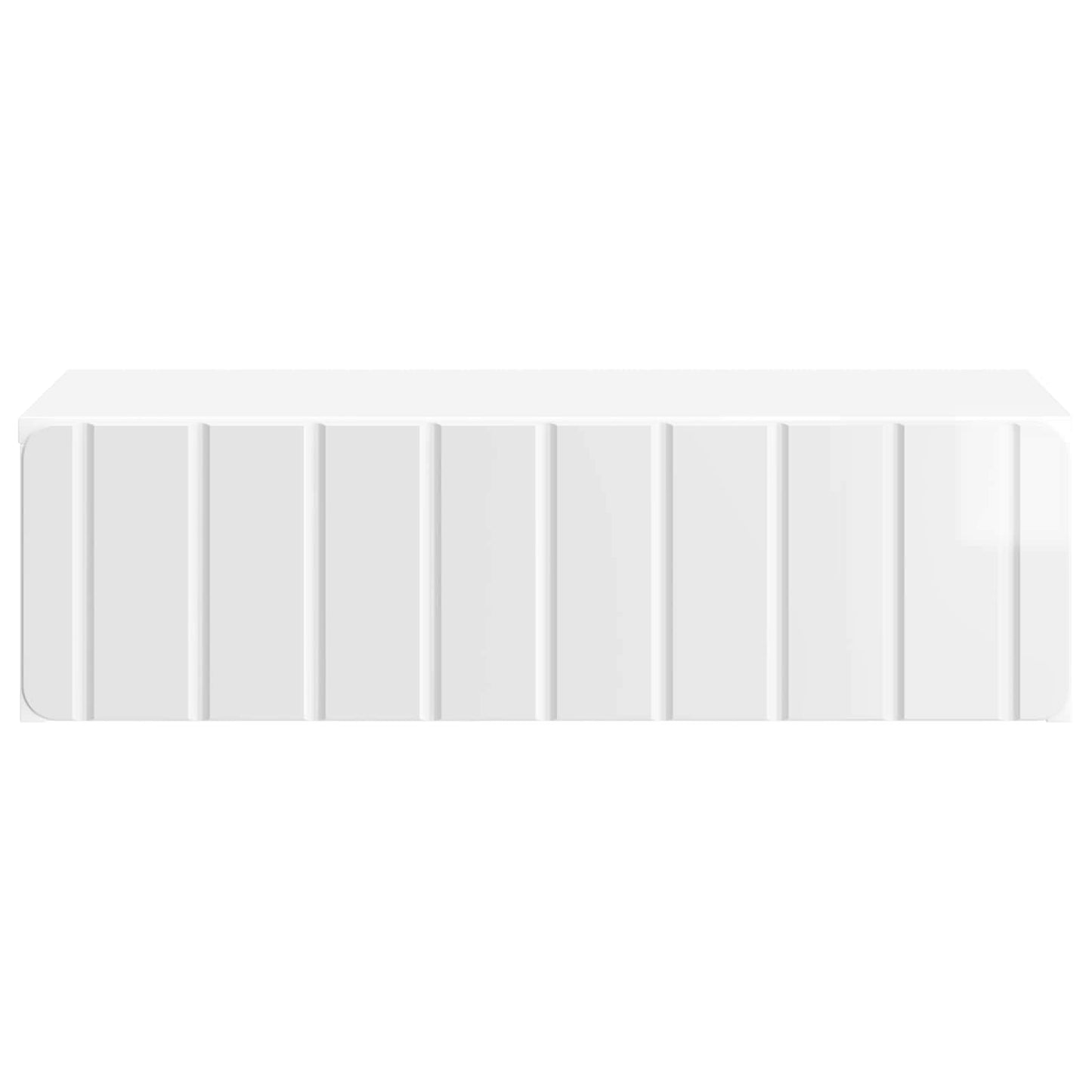 Wall-Mounted Side Table High Gloss White 59 x 34.5 x 17 cm
