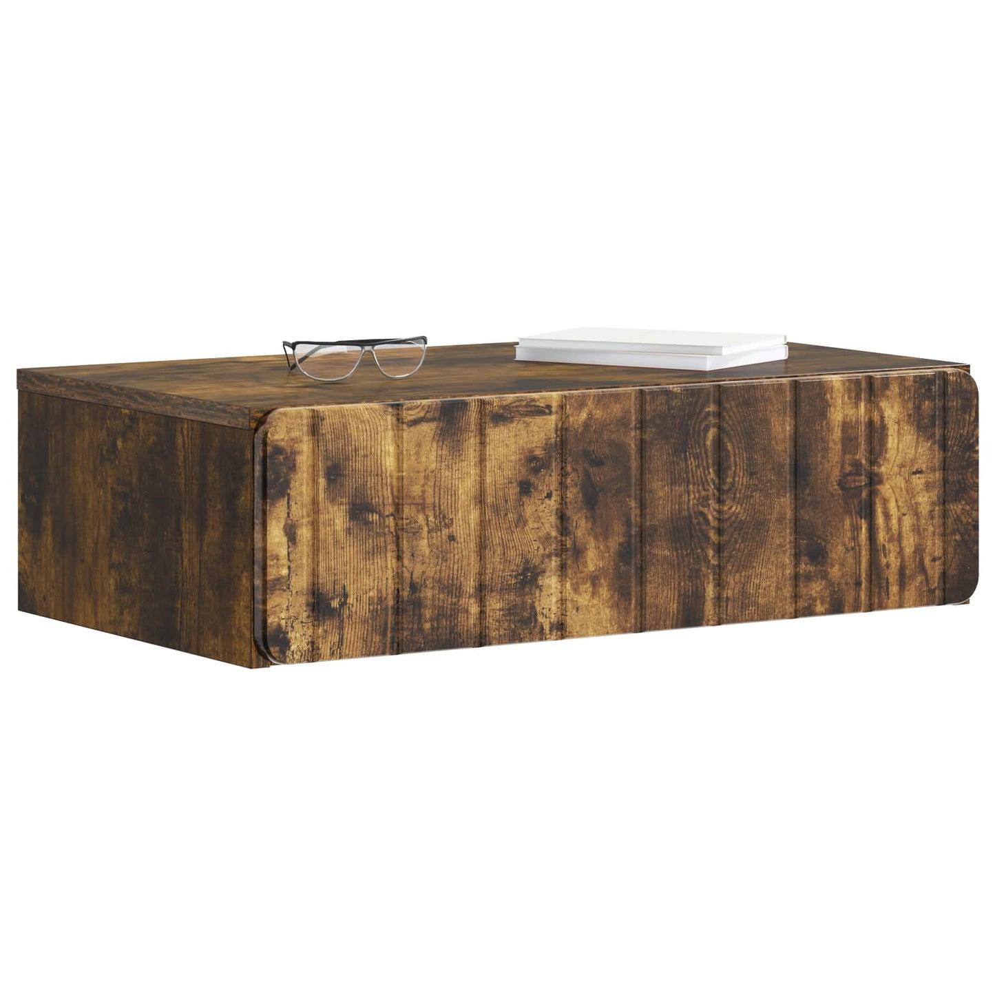 Wall-Mounted Side Table Smoked Oak 59 x 34.5 x 17 cm