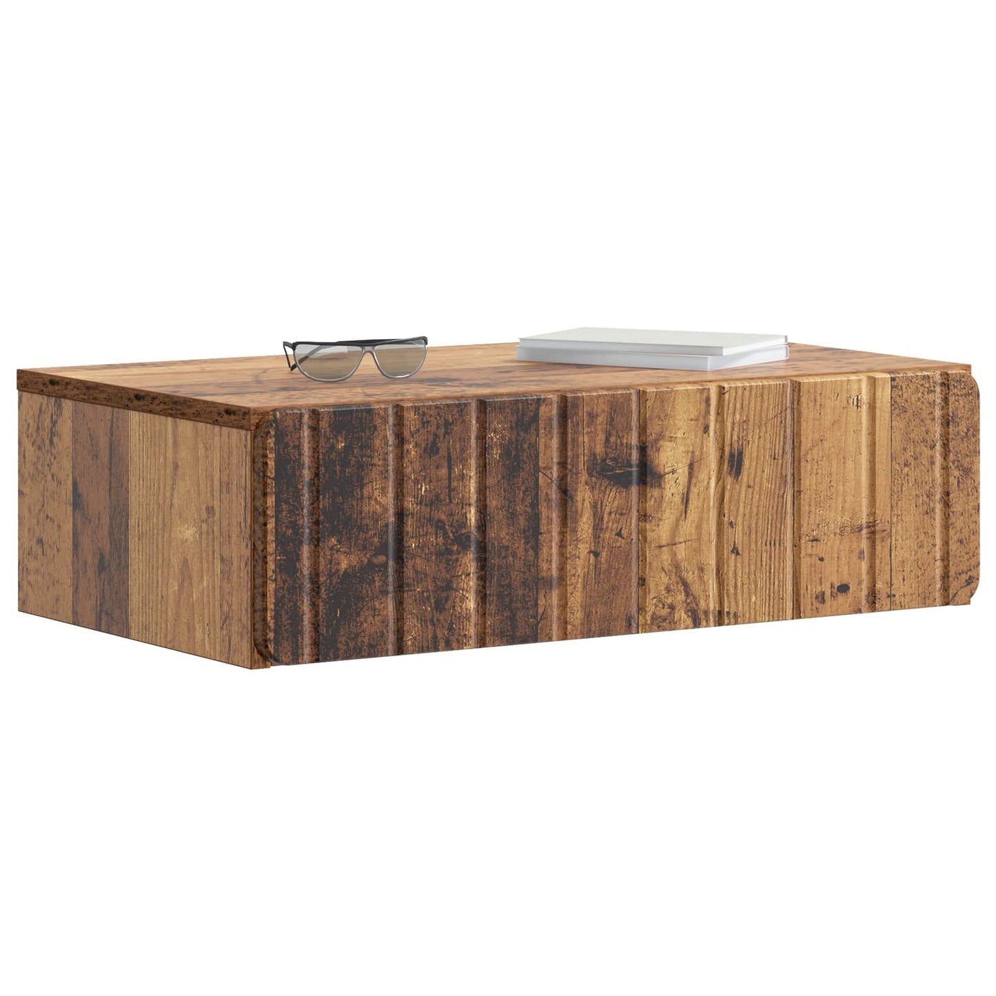 Wall-Mounted Side Table Wall-mounted Old Wood 59 x 34.5 x 17 cm