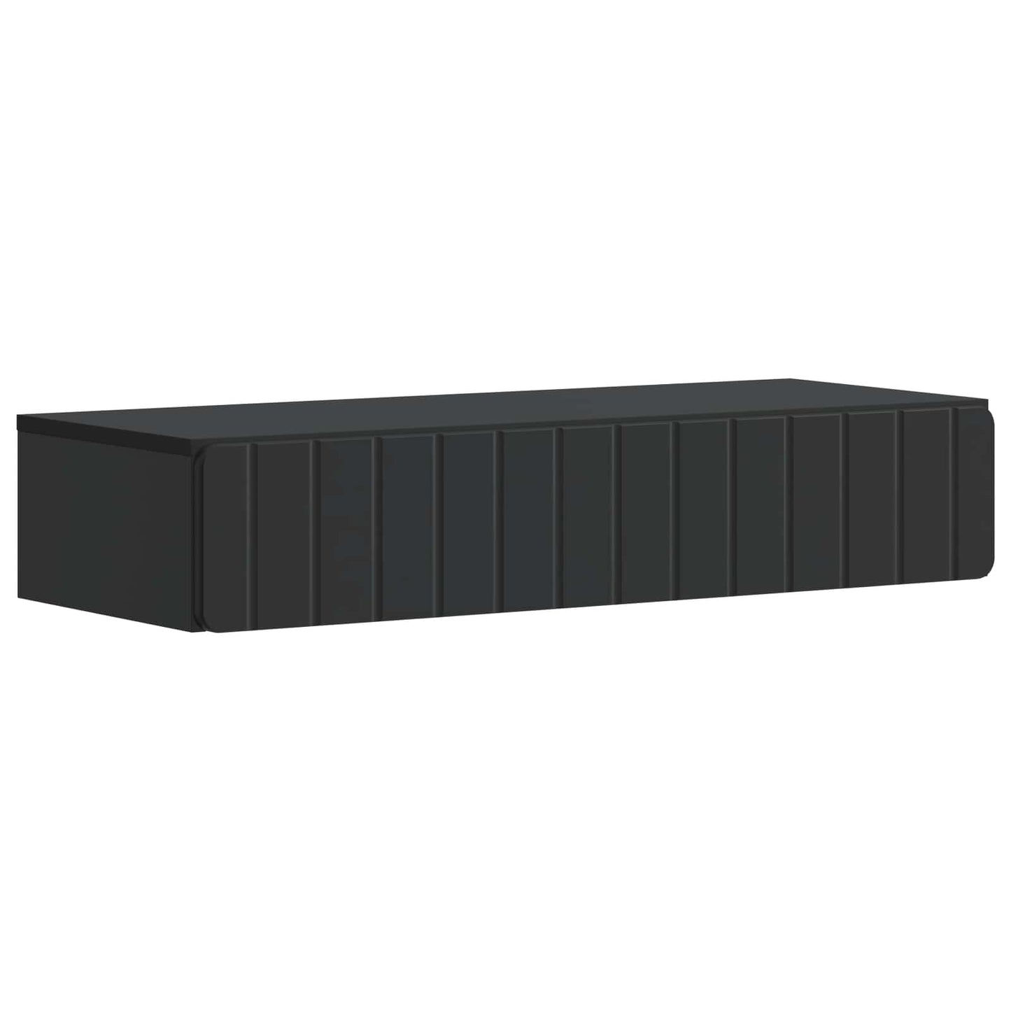 Wall-Mounted Side Table Wall-mounted Black 87.5 x 34.5 x 17 cm