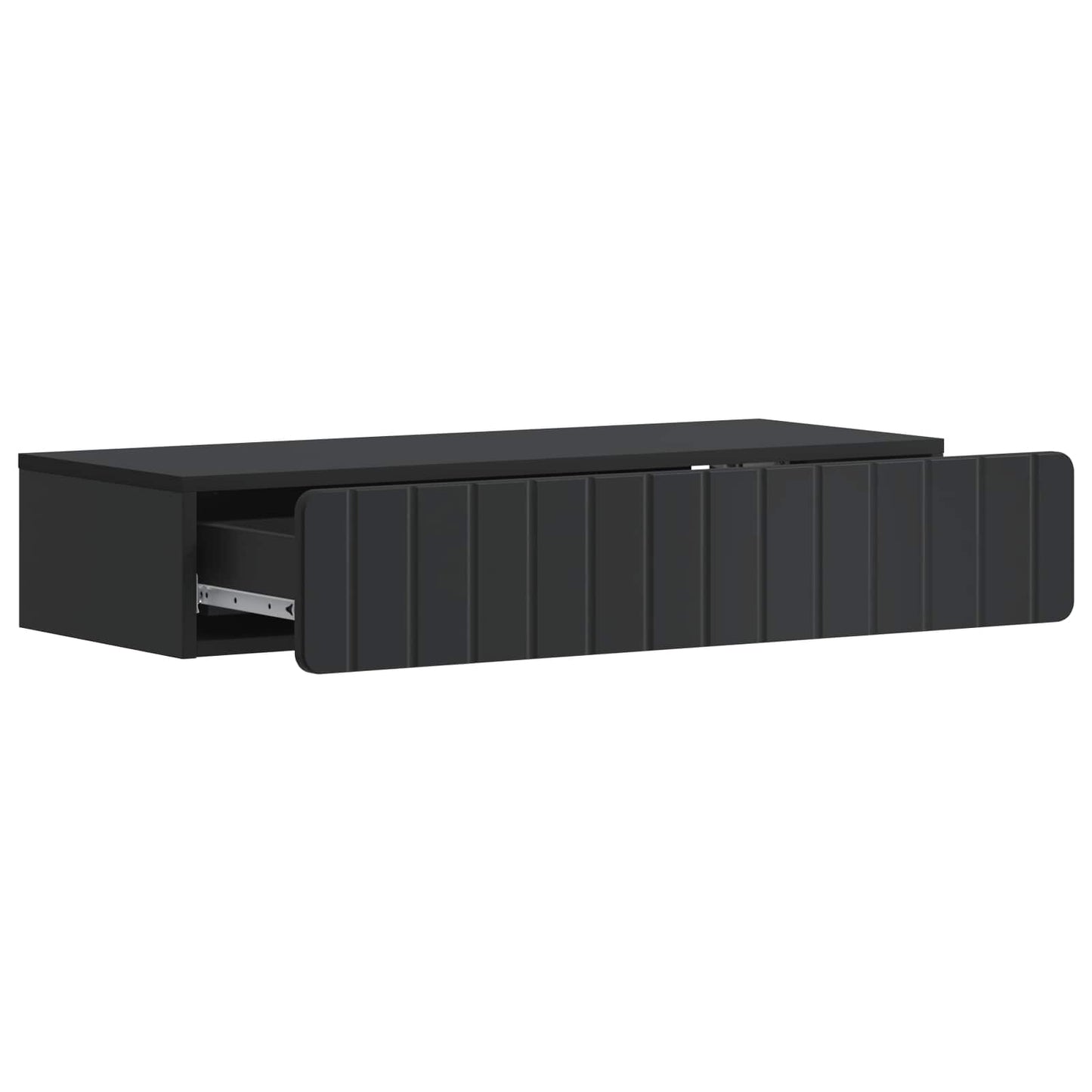 Wall-Mounted Side Table Wall-mounted Black 87.5 x 34.5 x 17 cm