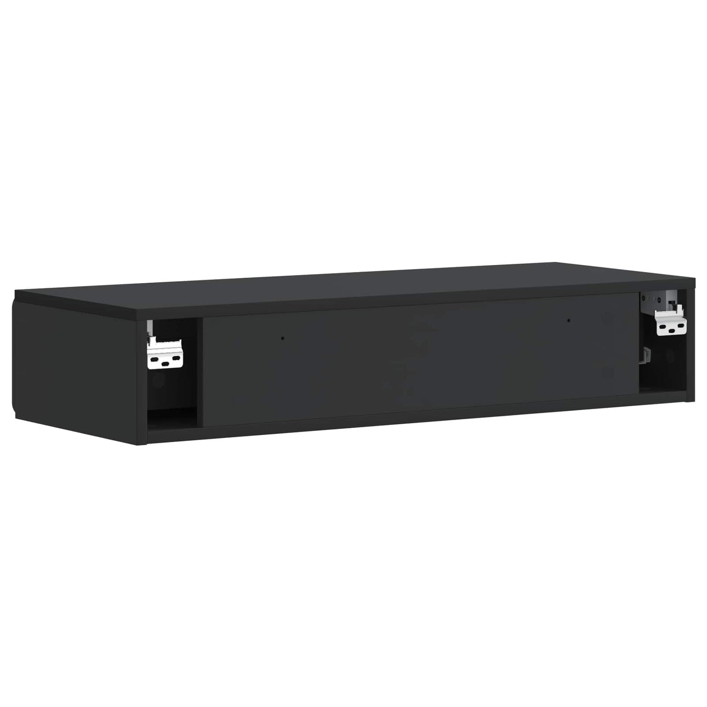 Wall-Mounted Side Table Wall-mounted Black 87.5 x 34.5 x 17 cm