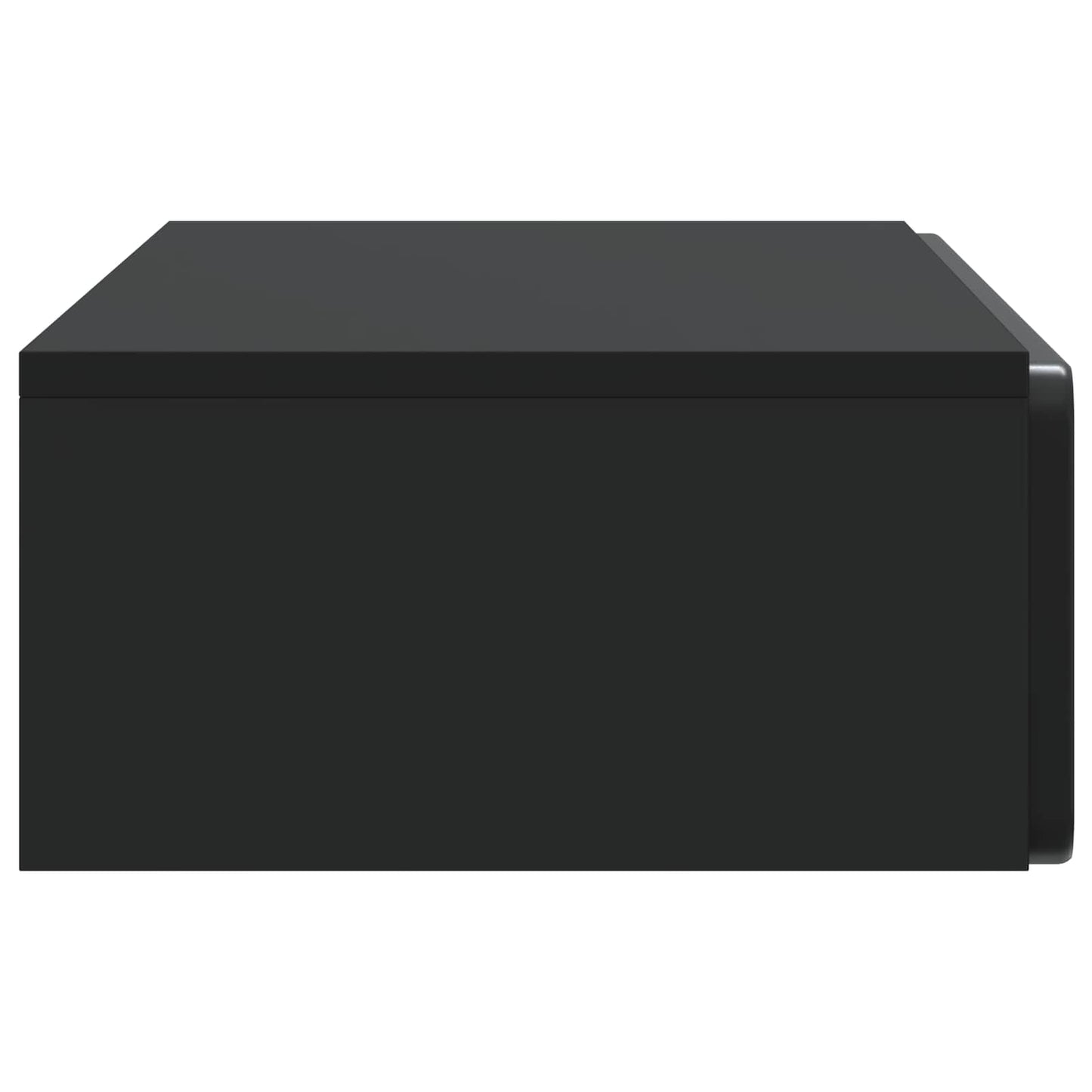 Wall-Mounted Side Table Wall-mounted Black 87.5 x 34.5 x 17 cm