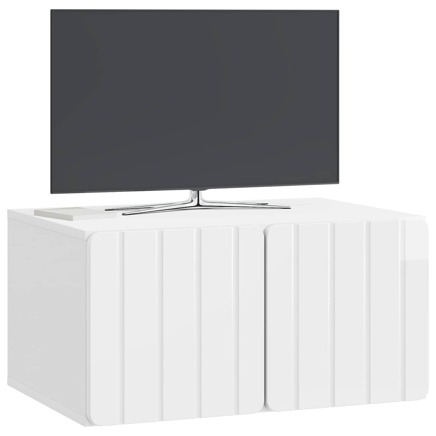 Wall-Mounted TV Cabinet 59.5 x 41 x 30 cm High Gloss White