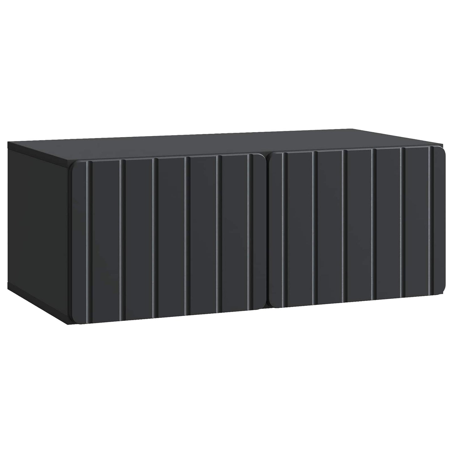 Wall-Mounted TV Cabinet 78.5 x 41 x 30 cm Black Engineered Wood