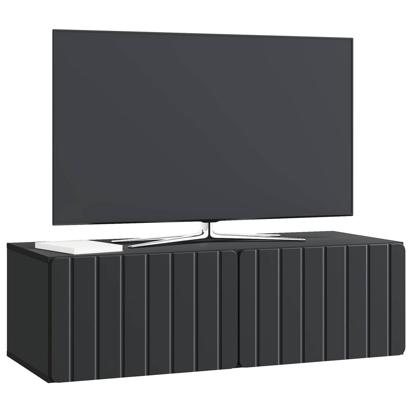 Wall-Mounted TV Cabinet 98 x 41 x 30 cm Black Engineered Wood