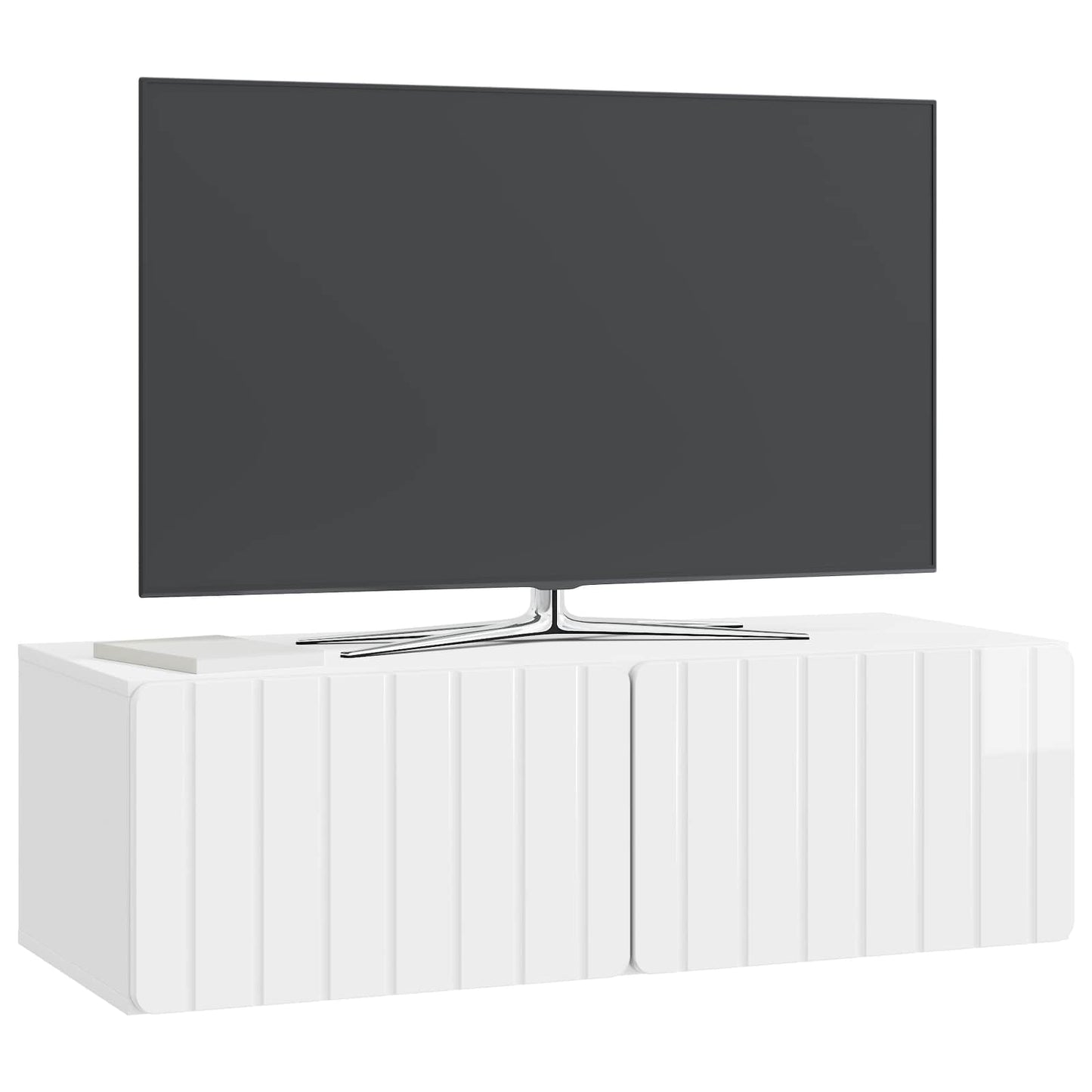 Wall-Mounted TV Cabinet 98 x 41 x 30 cm High Gloss White