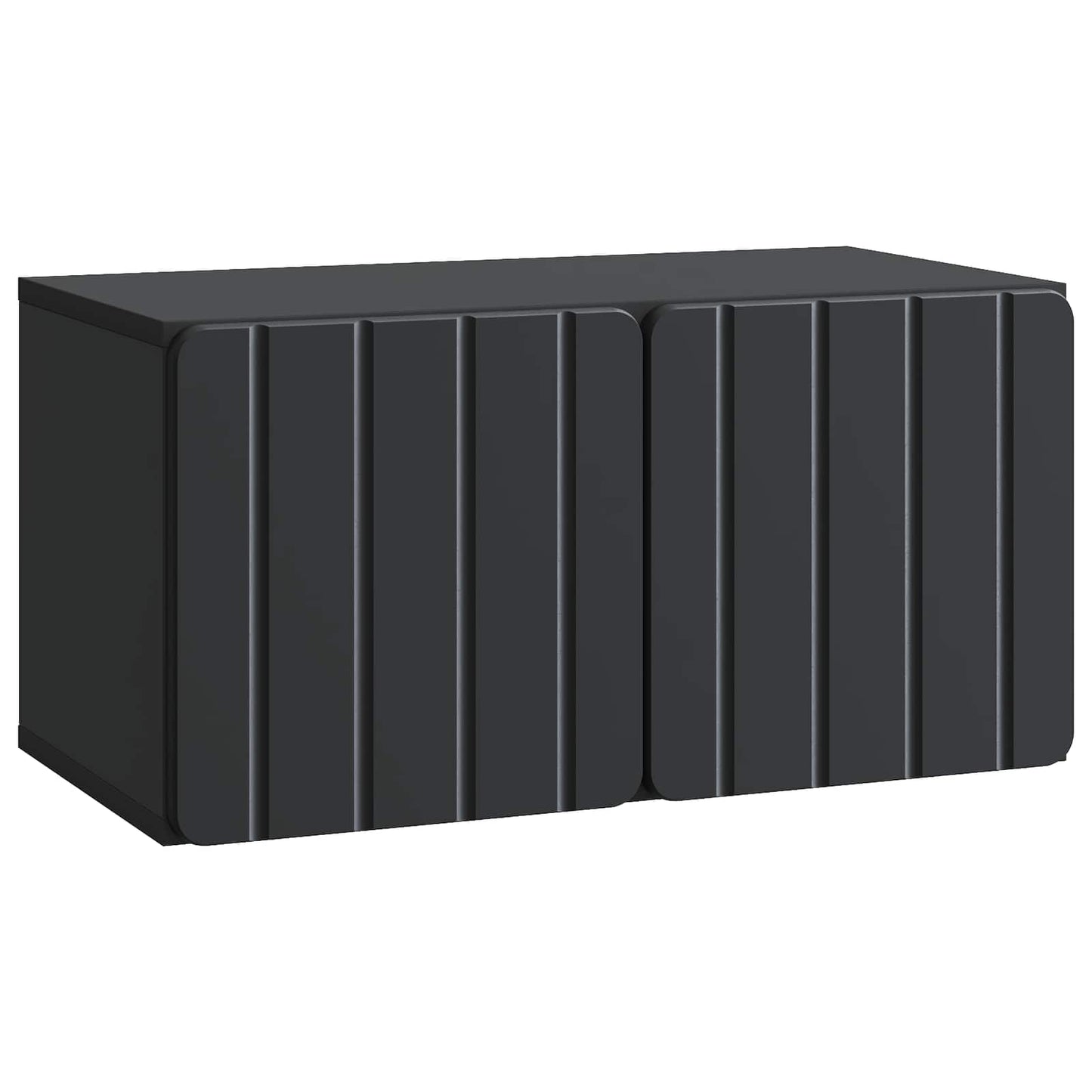 Wall-Mounted TV Cabinet 59.5 x 31 x 30 cm Black Engineered Wood