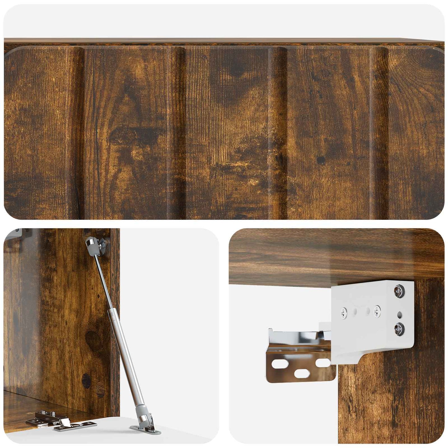 Wall-Mounted TV Cabinet 59.5 x 31 x 30 cm Smoked Oak