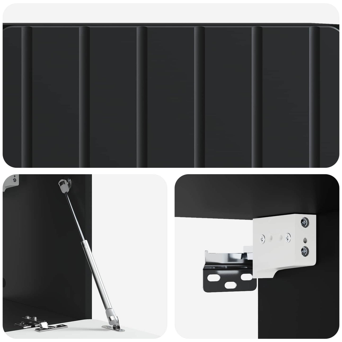 Wall-Mounted TV Cabinet 78.5 x 31 x 30 cm Black Engineered Wood