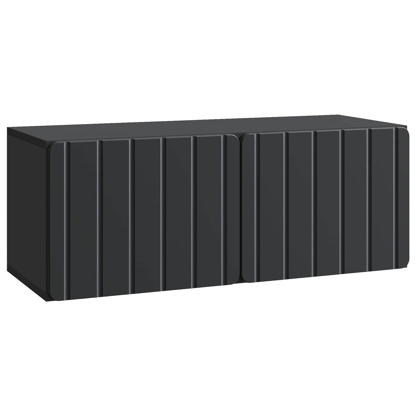 Wall-Mounted TV Cabinet 78.5 x 31 x 30 cm Black Engineered Wood