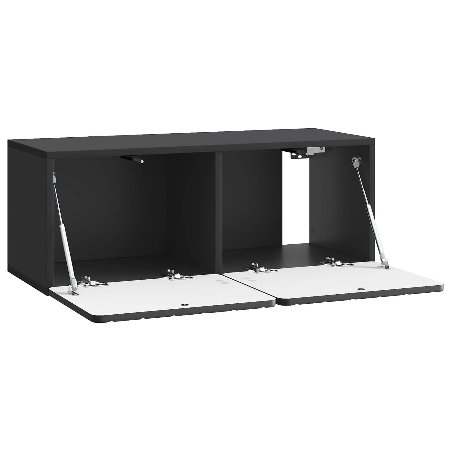 Wall-Mounted TV Cabinet 78.5 x 31 x 30 cm Black Engineered Wood