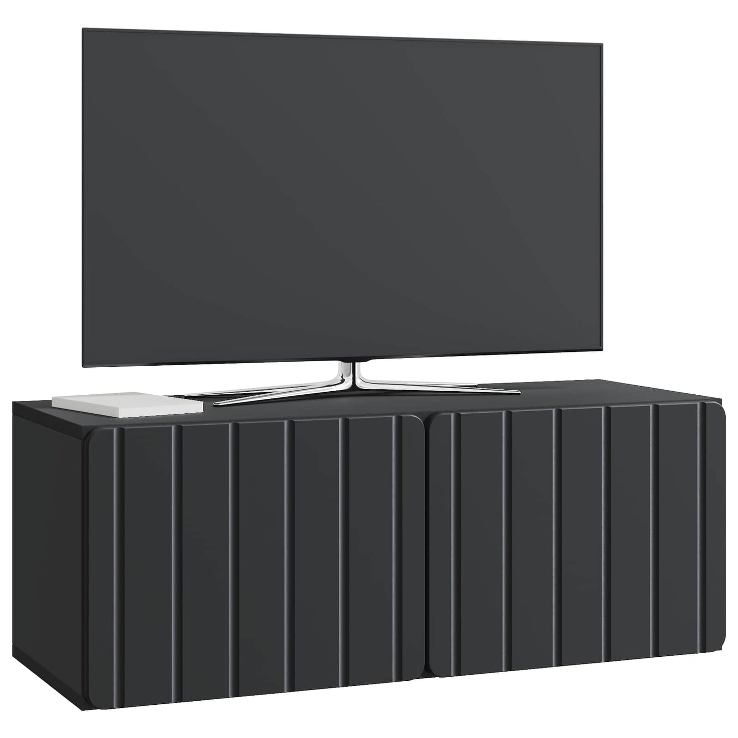 Wall-Mounted TV Cabinet 78.5 x 31 x 30 cm Black Engineered Wood