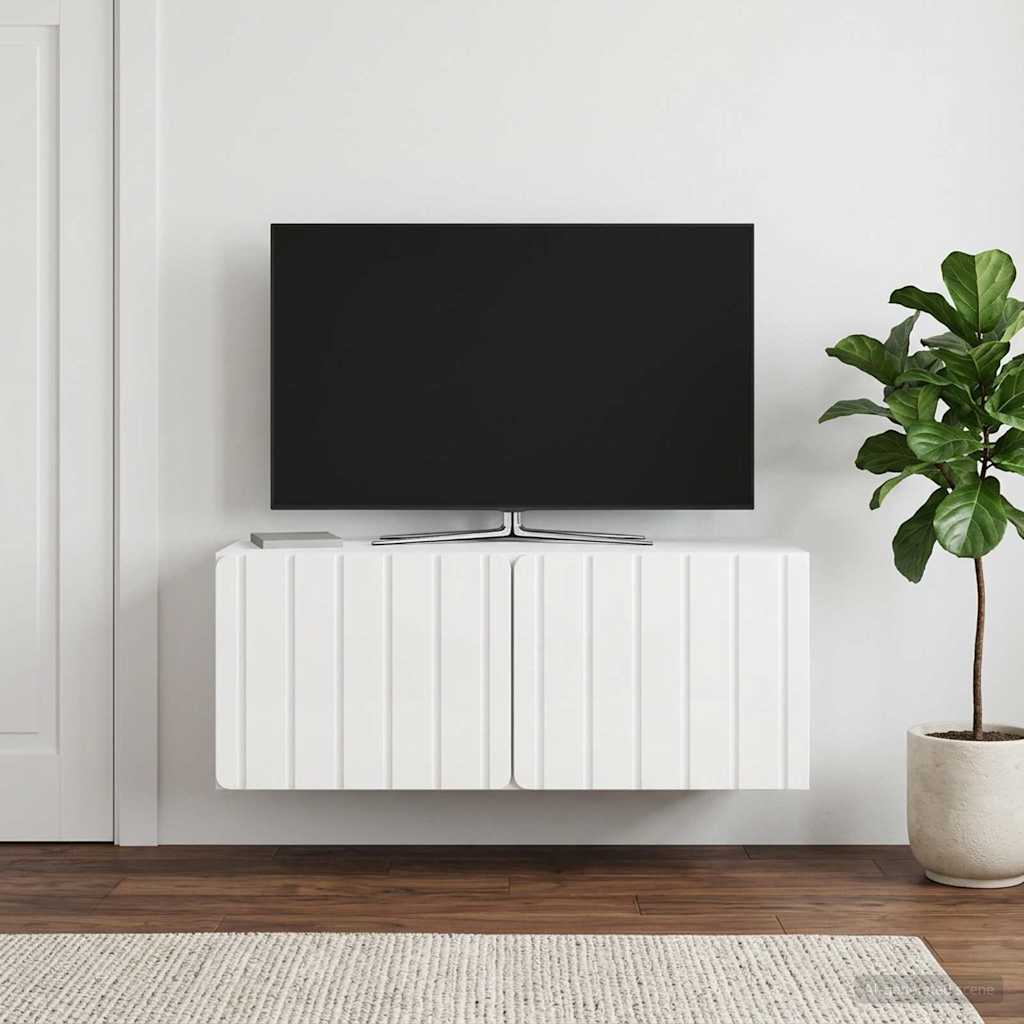 Wall-Mounted TV Cabinet 78.5 x 31 x 30 cm High Gloss White