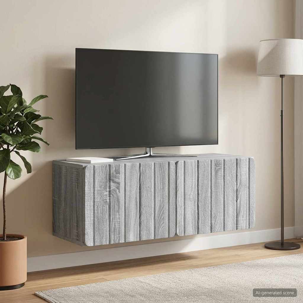Wall-Mounted TV Cabinet 78.5 x 31 x 30 cm Grey Sonoma