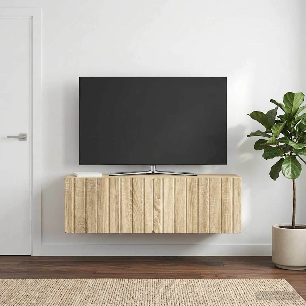 Wall-Mounted TV Cabinet 98 x 31 x 30 cm Sonoma Oak