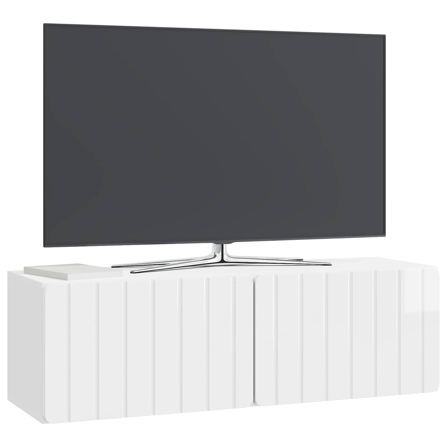 Wall-Mounted TV Cabinet 98 x 31 x 30 cm High Gloss White