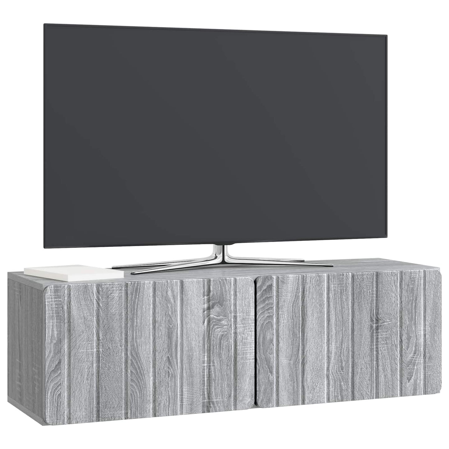 Wall-Mounted TV Cabinet 98 x 31 x 30 cm Grey Sonoma