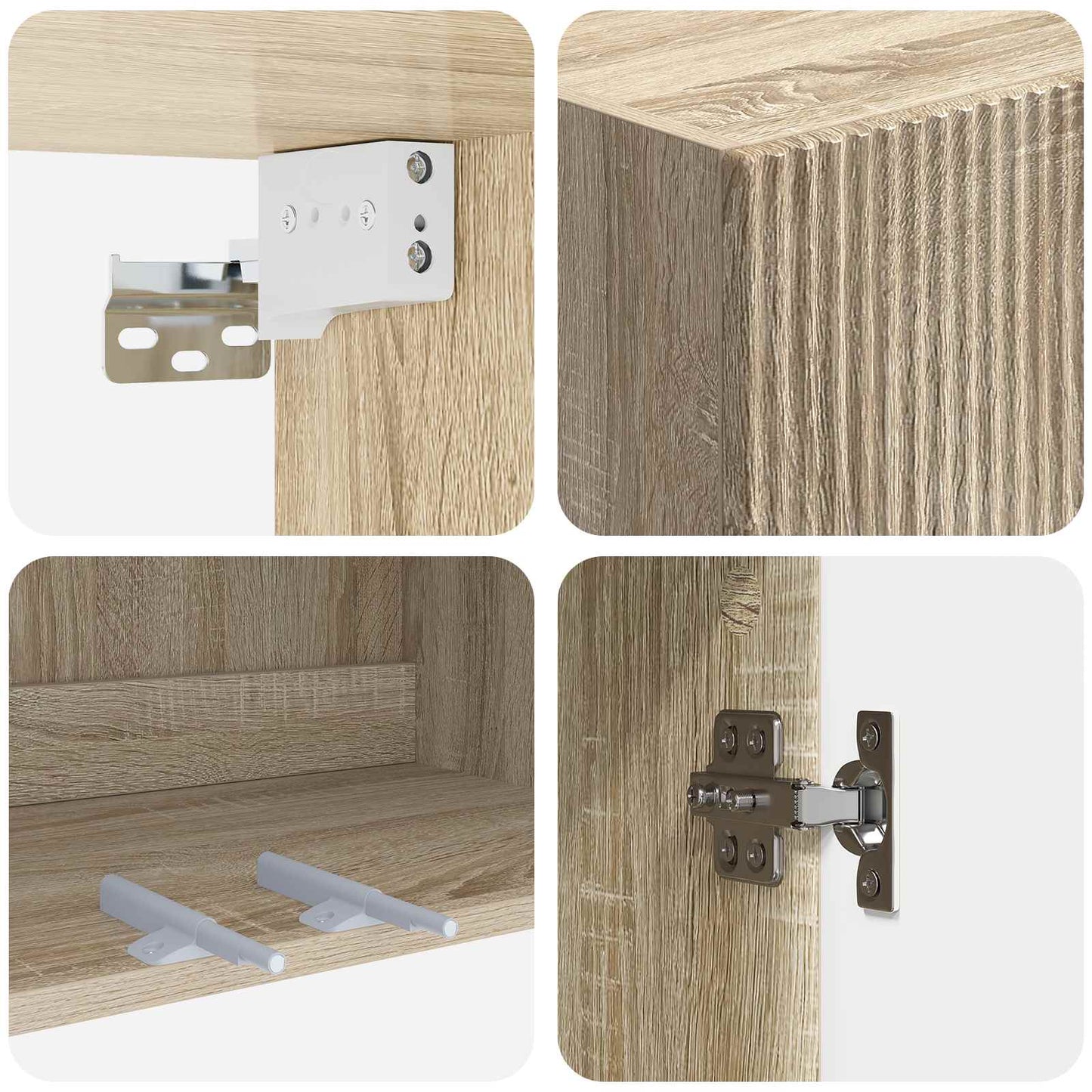 Wall-Mounted Cabinet Sonoma Oak 66 x 34.5 x 90 cm
