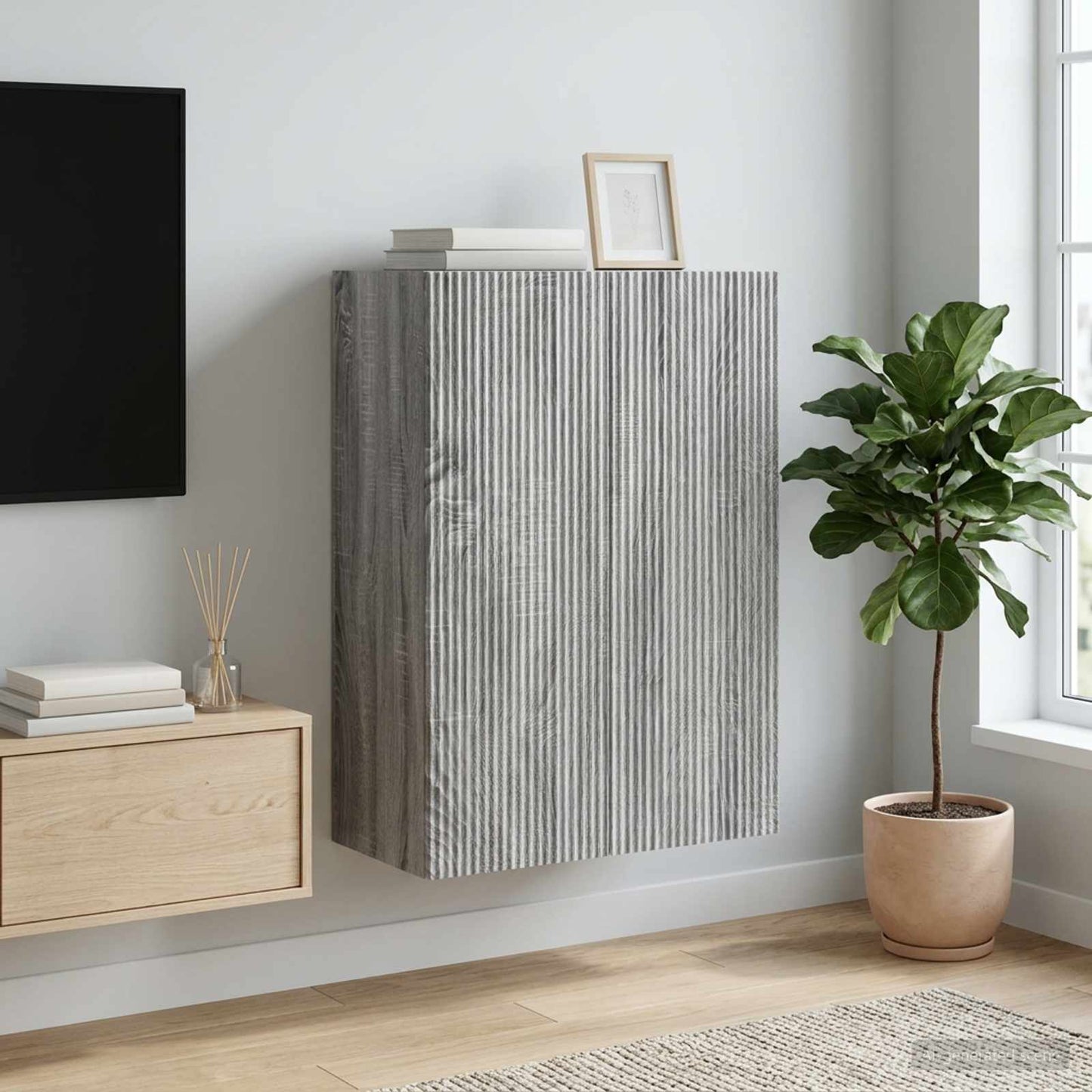 Wall-Mounted Cabinet Grey Sonoma 66 x 34.5 x 90 cm