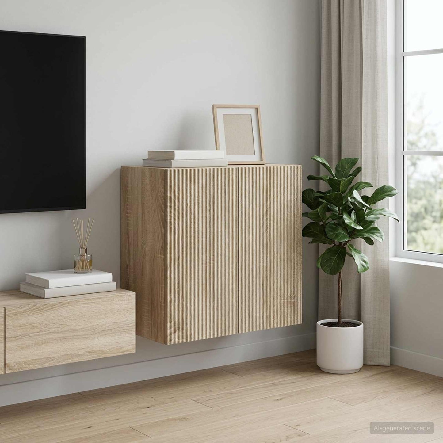 Wall-Mounted Cabinet Sonoma Oak 59 x 31 x 60 cm Engineered Wood