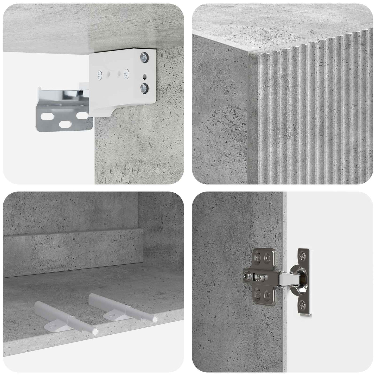Wall-Mounted Cabinet Concrete Grey 59 x 31 x 60 cm