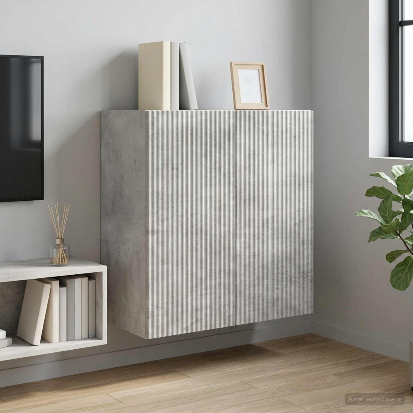 Wall-Mounted Cabinet Concrete Grey 59 x 31 x 60 cm