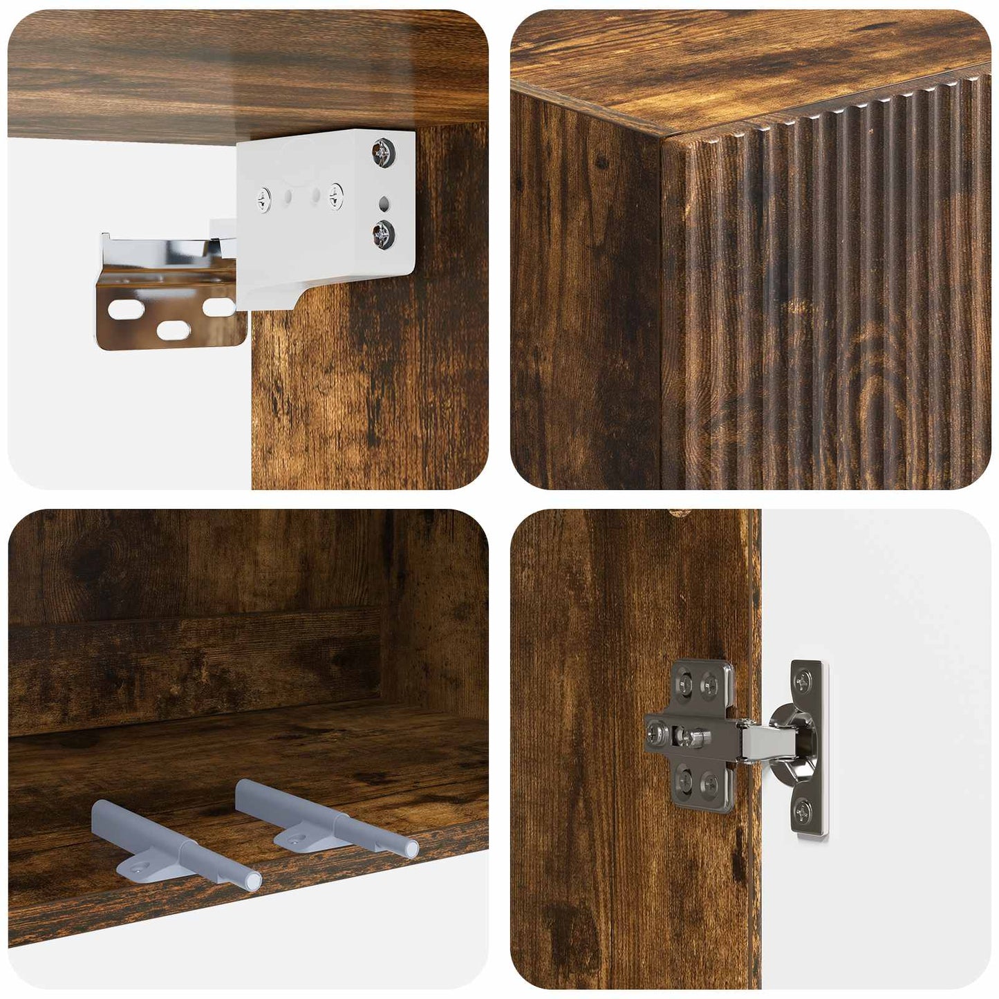 Wall-Mounted Cabinet Smoked Oak 59 x 31 x 60 cm Engineered Wood