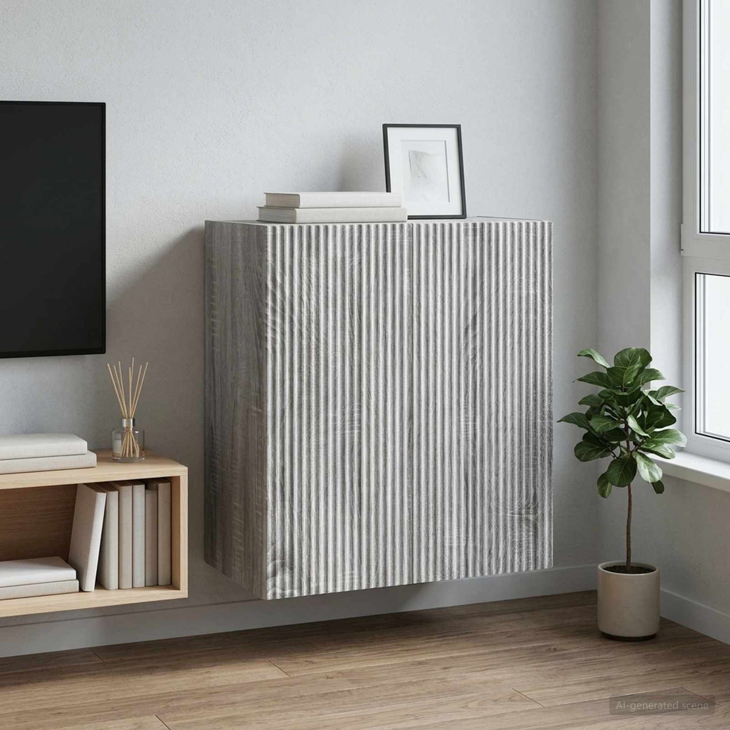 Wall-Mounted Cabinet Grey Sonoma 59 x 31 x 60 cm