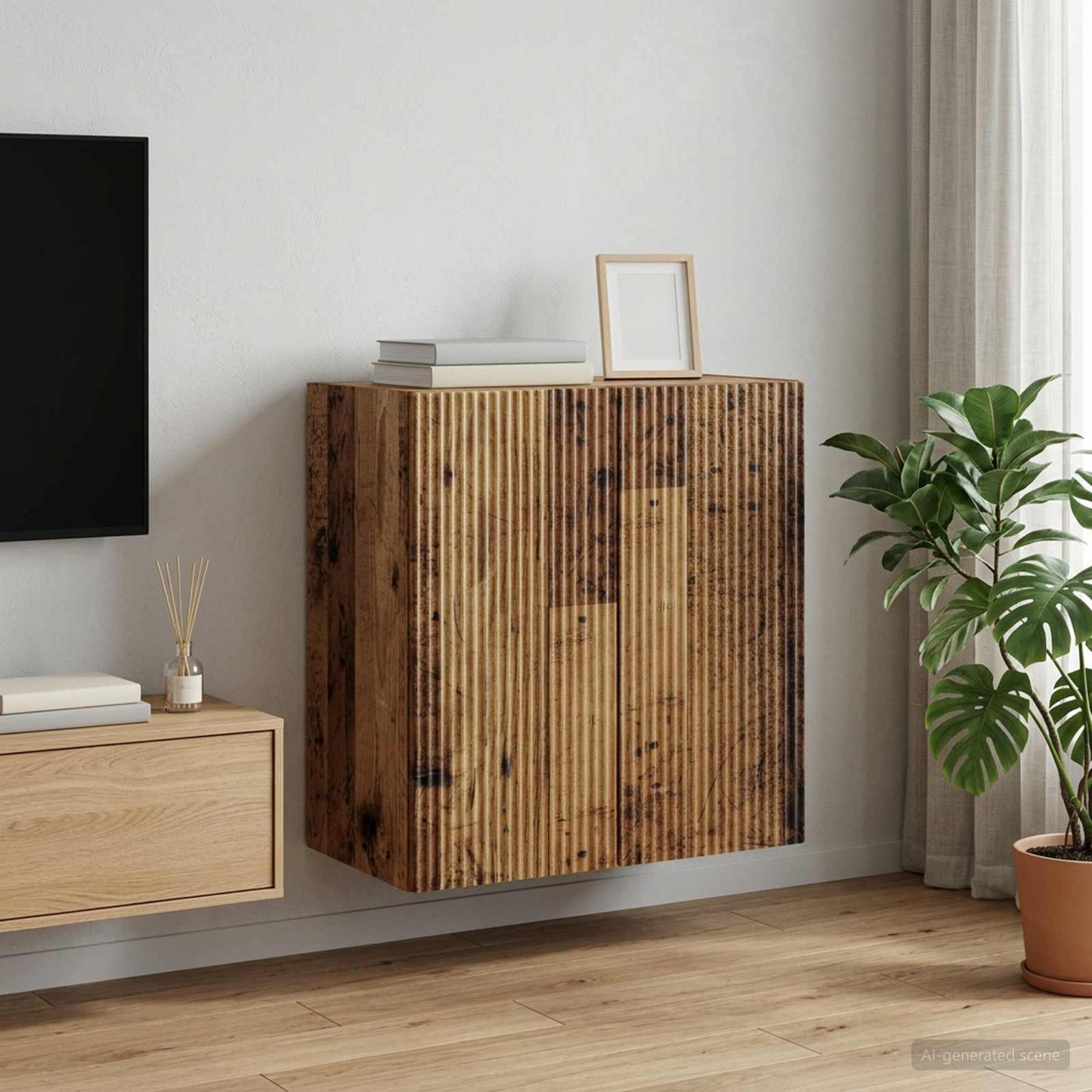 Wall-Mounted Cabinet Old Wood 59 x 31 x 60 cm Engineered Wood