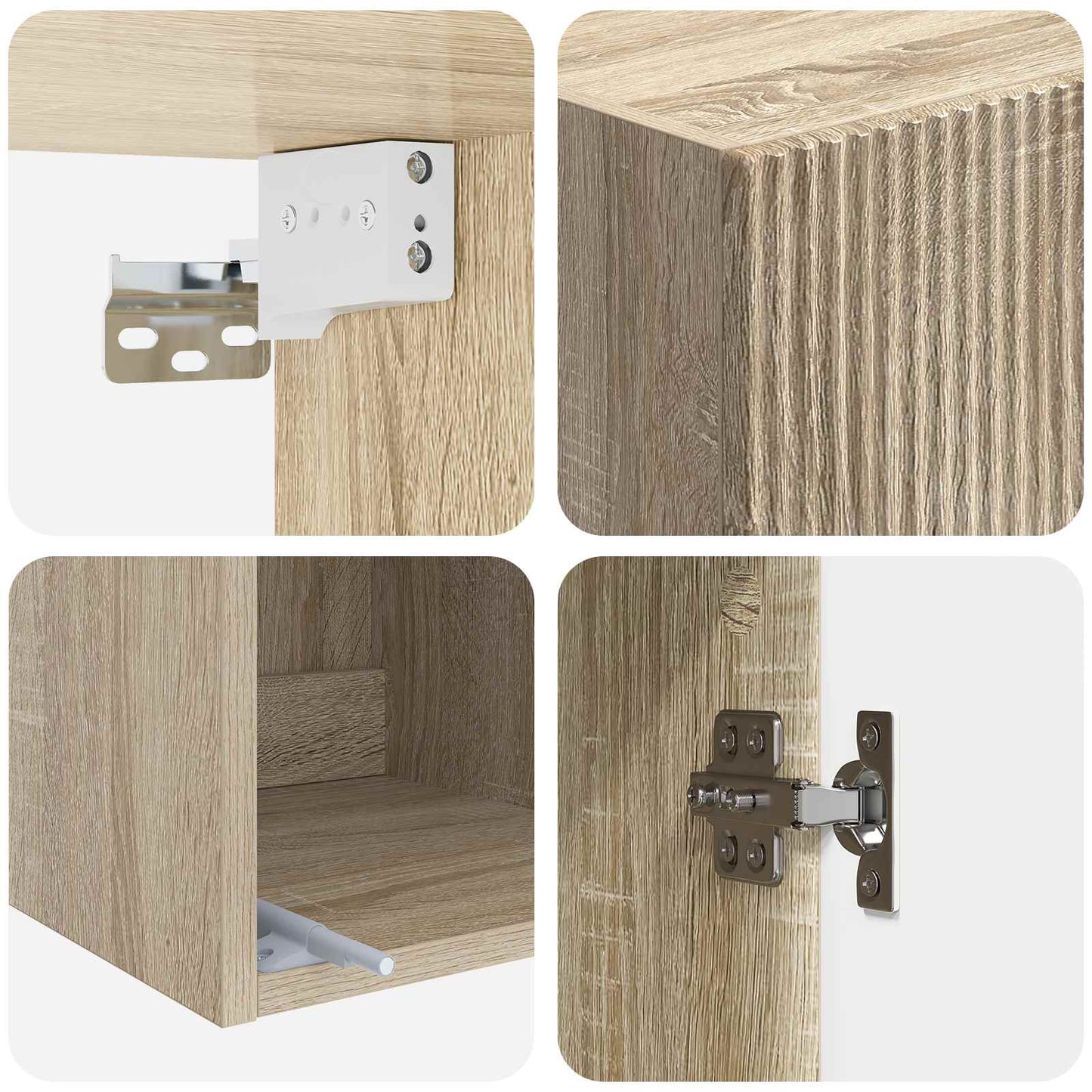 Wall-Mounted Cabinet Sonoma Oak 33 x 34.5 x 90 cm