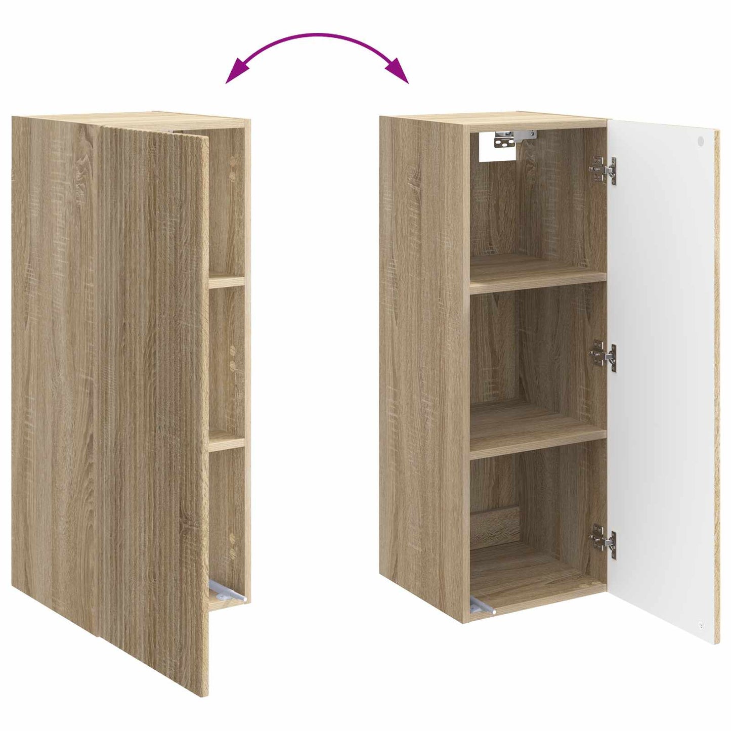 Wall-Mounted Cabinet Sonoma Oak 33 x 34.5 x 90 cm