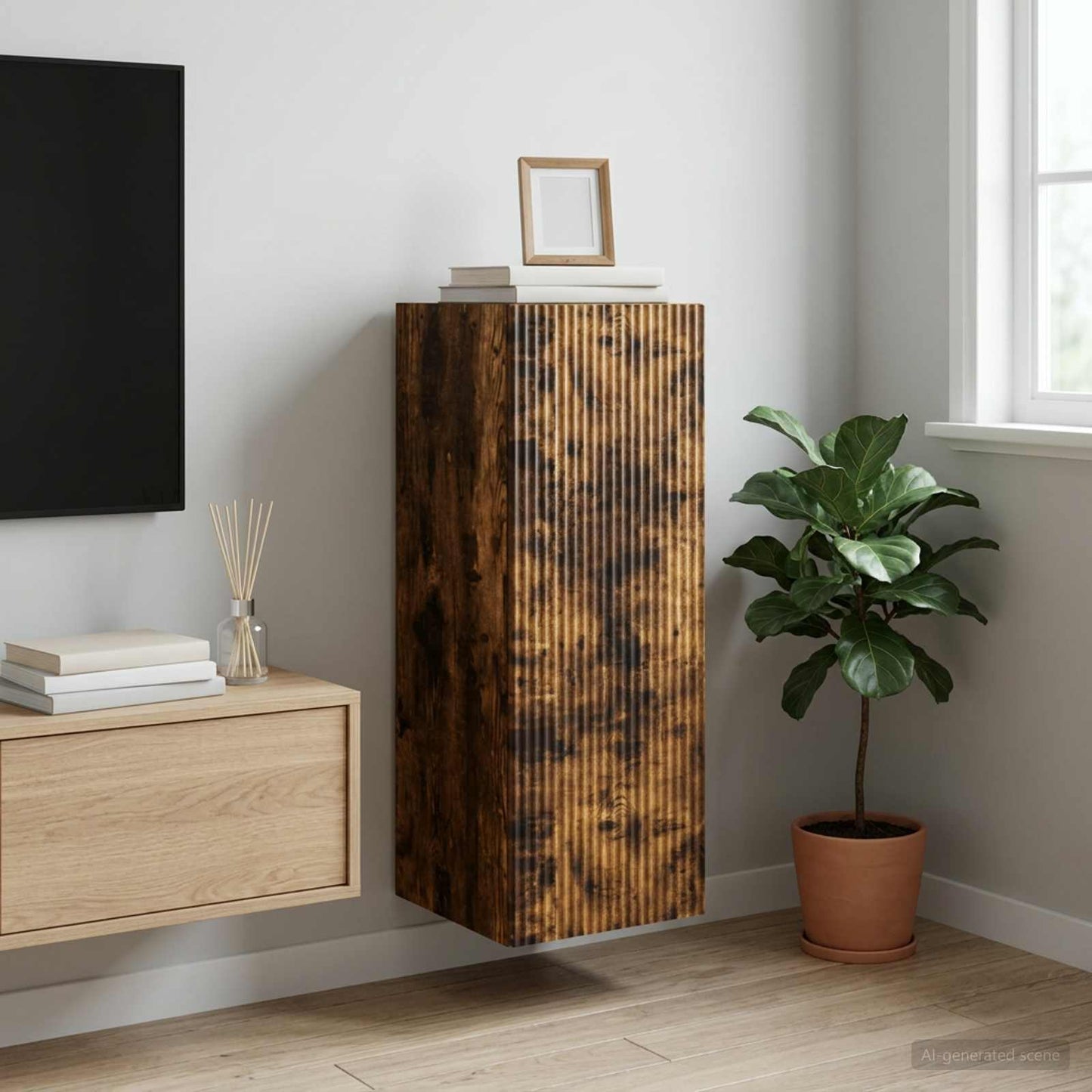Wall-Mounted Cabinet 33 x 34.5 x 90 cm Engineered Wood