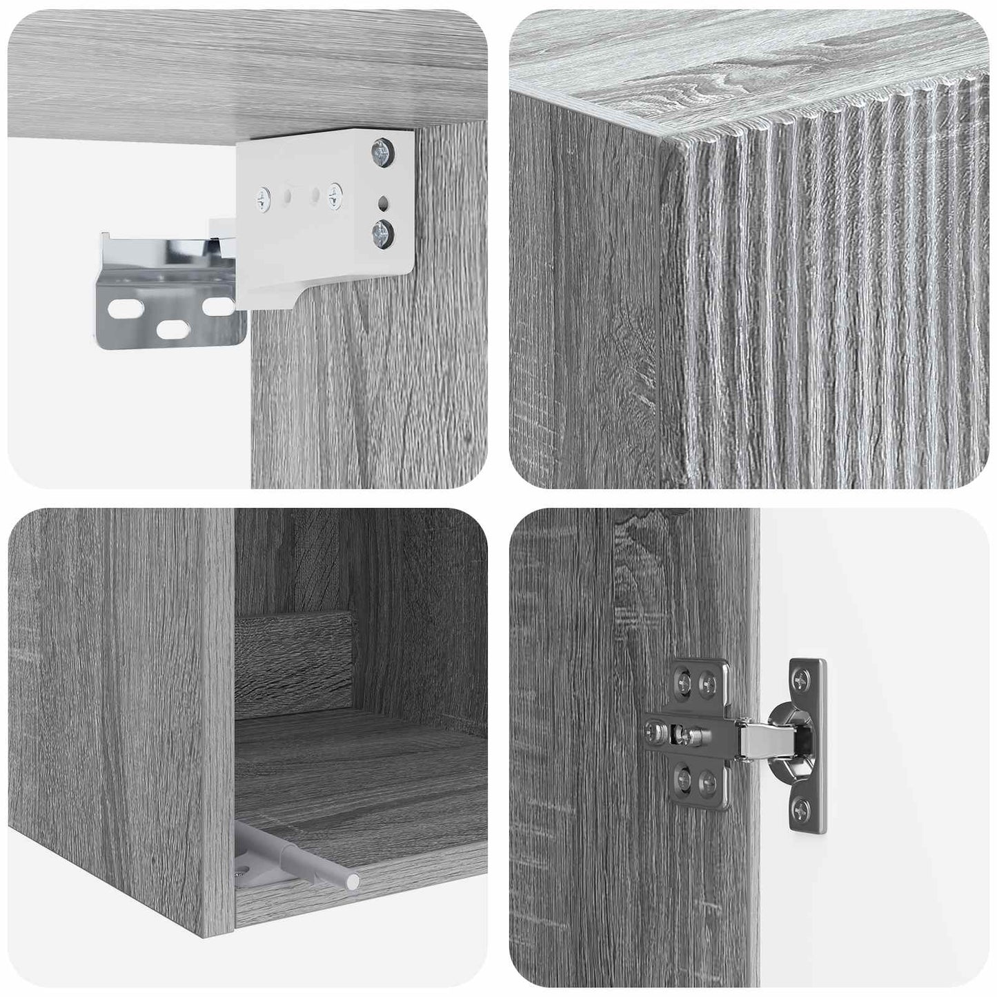 Wall-Mounted Cabinet 33 x 34.5 x 90 cm Engineered Wood