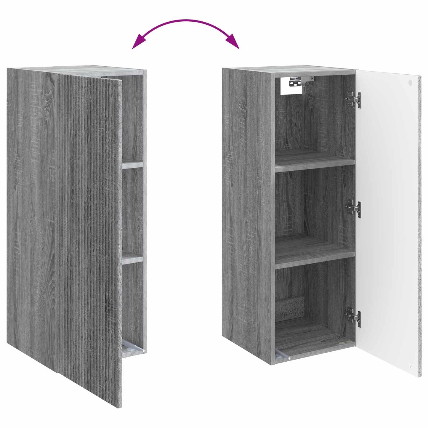 Wall-Mounted Cabinet 33 x 34.5 x 90 cm Engineered Wood