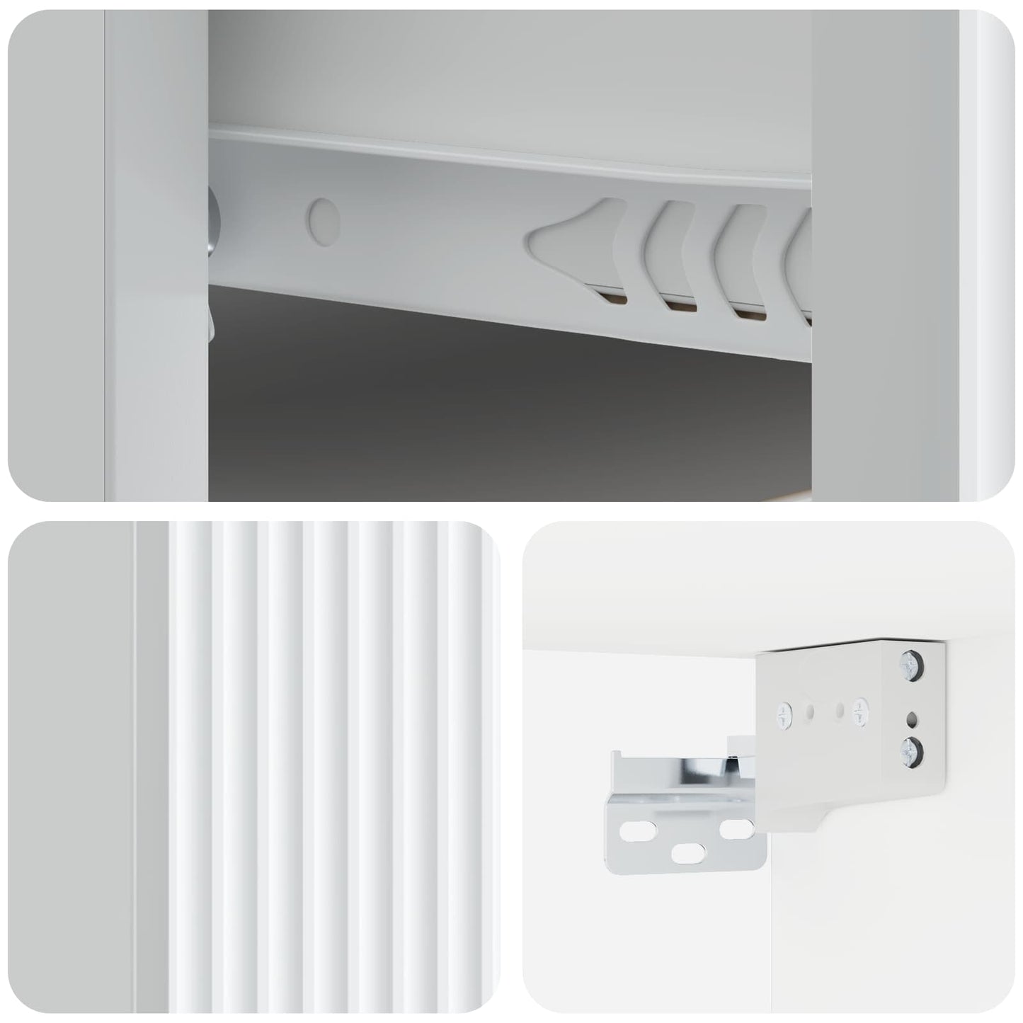 Wall-Mounted Bedside Cabinet White 33 x 34.5 x 20 cm