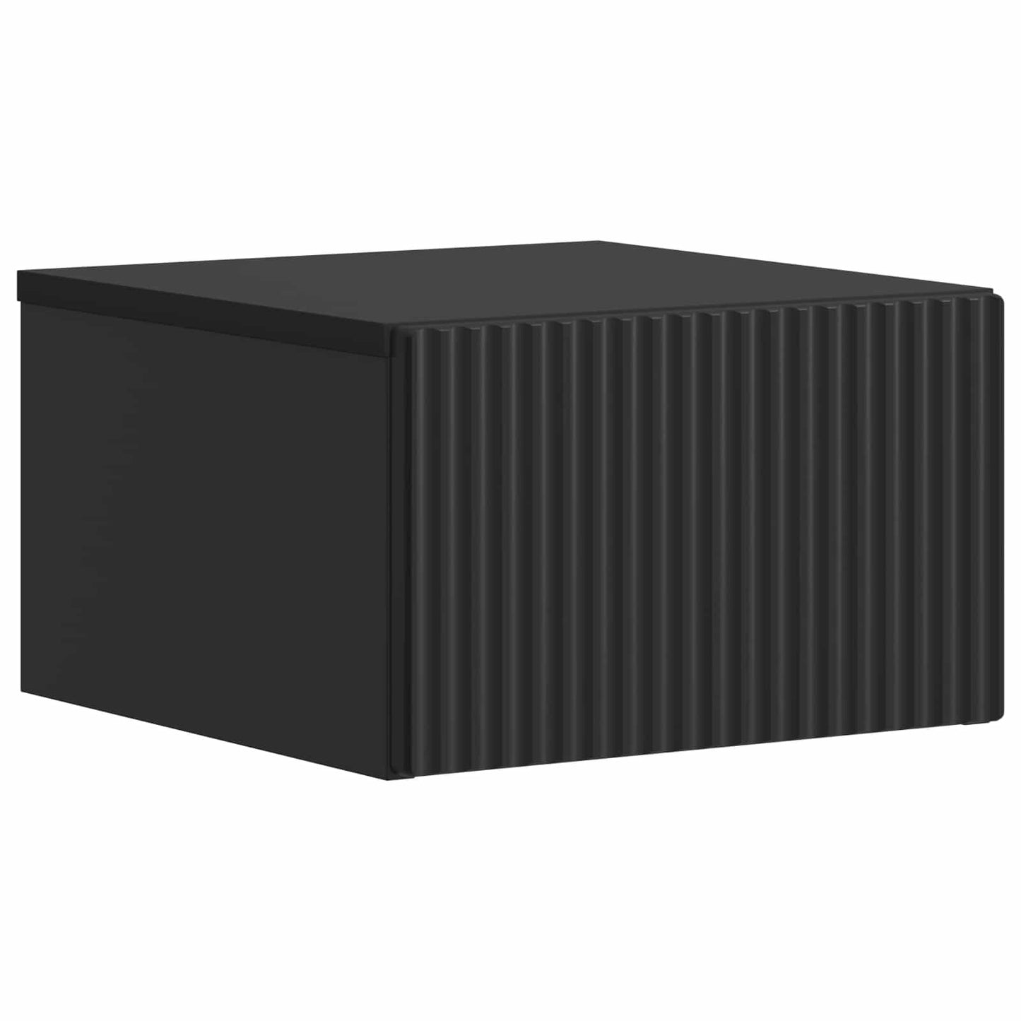 Wall-Mounted Bedside Cabinet Black 33 x 34.5 x 20 cm