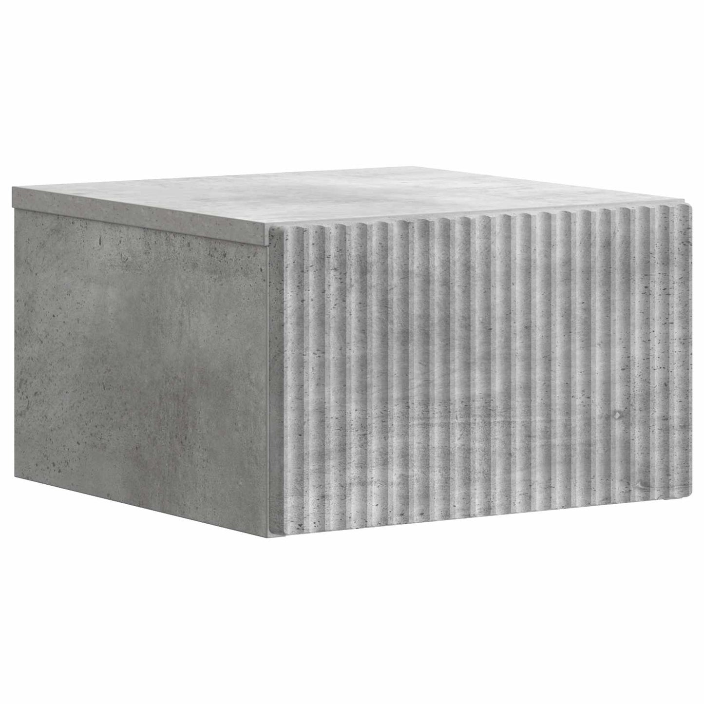 Wall-Mounted Bedside Cabinet Concrete Grey 33 x 34.5 x 20 cm